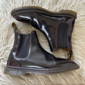 Dr Martens Mens US Size 8 Graeme Chelsea Boots Cherry Red Smooth Leather